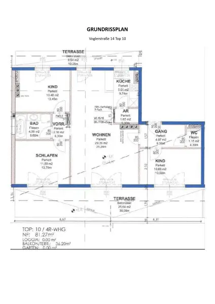 Barrierefreie 4 Zimmer Wohnung mit 2 Terrassen - heller, großzügiger Grundriss