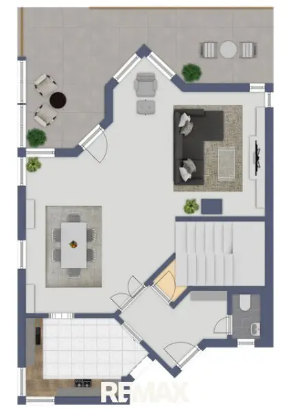 Grundriss visualisiert EG
