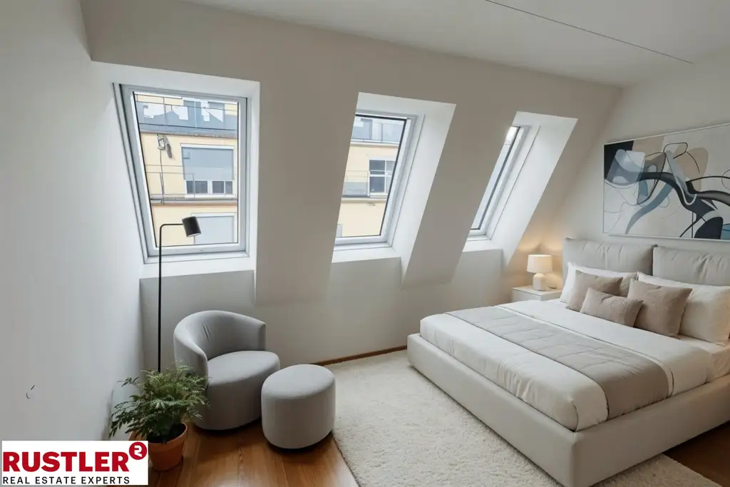 Dachgeschoss-Wohntraum - 3-Zimmer mit Balkon -  Nähe Kutschkermarkt