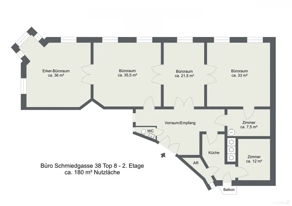 Büro Schmiedgasse 38 Top 8 - 2D - 1. Etage - Letterhead