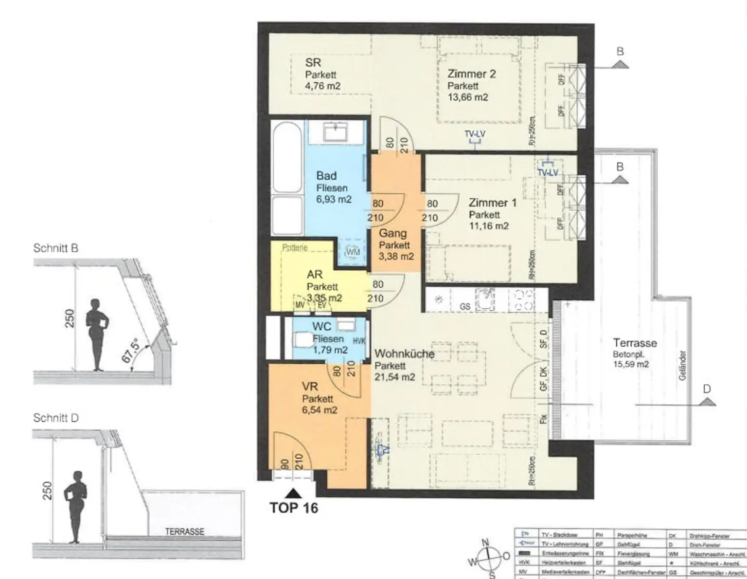 Modernes Wohnen über den Dächern Wiens – 3-Zimmer-Dachgeschosswohnung mit großer Terrasse in Ruhelage