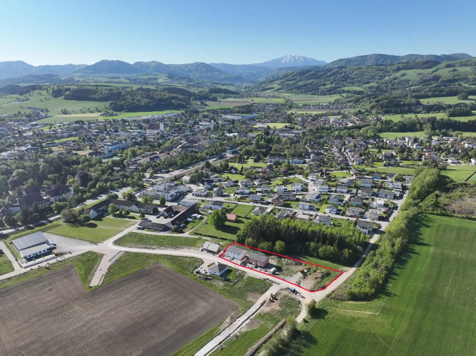 Lage in Purgstall_mit Ötscher im Hintergrund