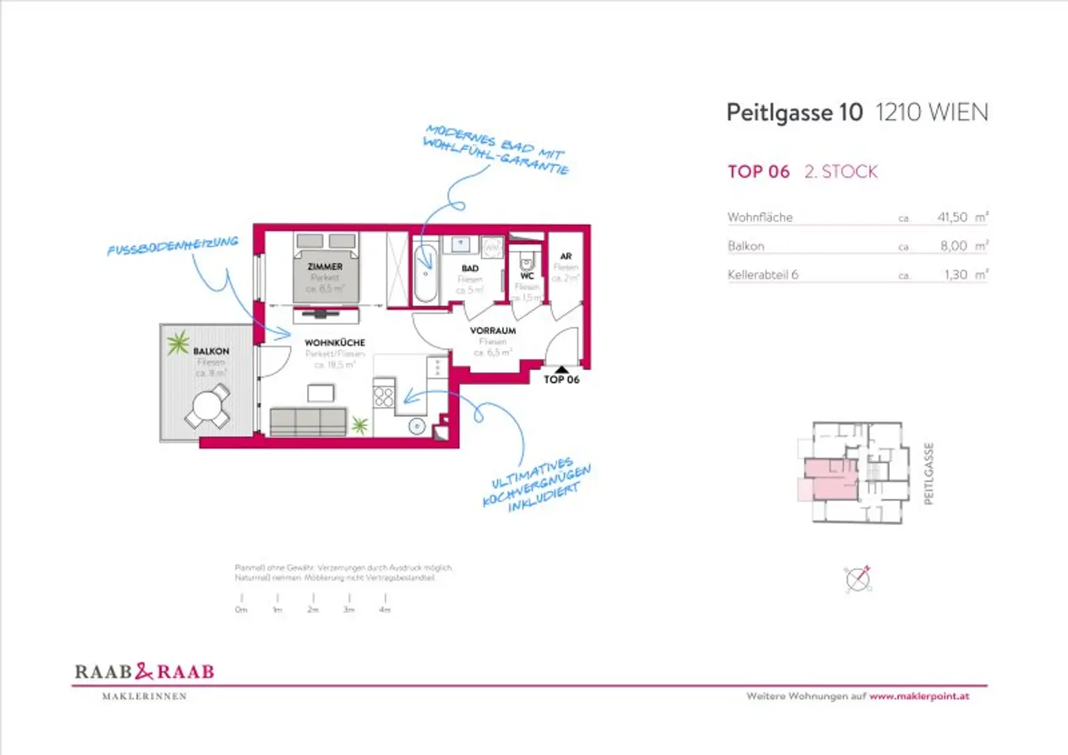 ZUM VERKAUFEN! Attraktive Kapitalanlage: Vermietete charmante Kleinwohnung mit großzügigem Balkon und Tiefgaragenstellplatz! Nähe U6 Spitz!