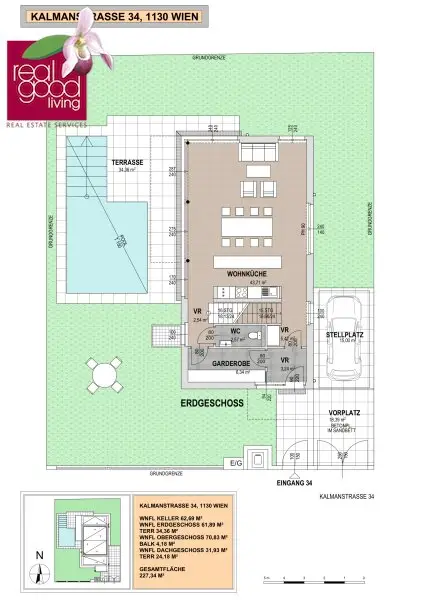 Villa mit Pool, voll unterkellert – mit Top-Ausstattung