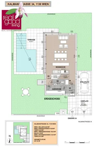 Villa mit Pool, voll unterkellert – mit Top-Ausstattung