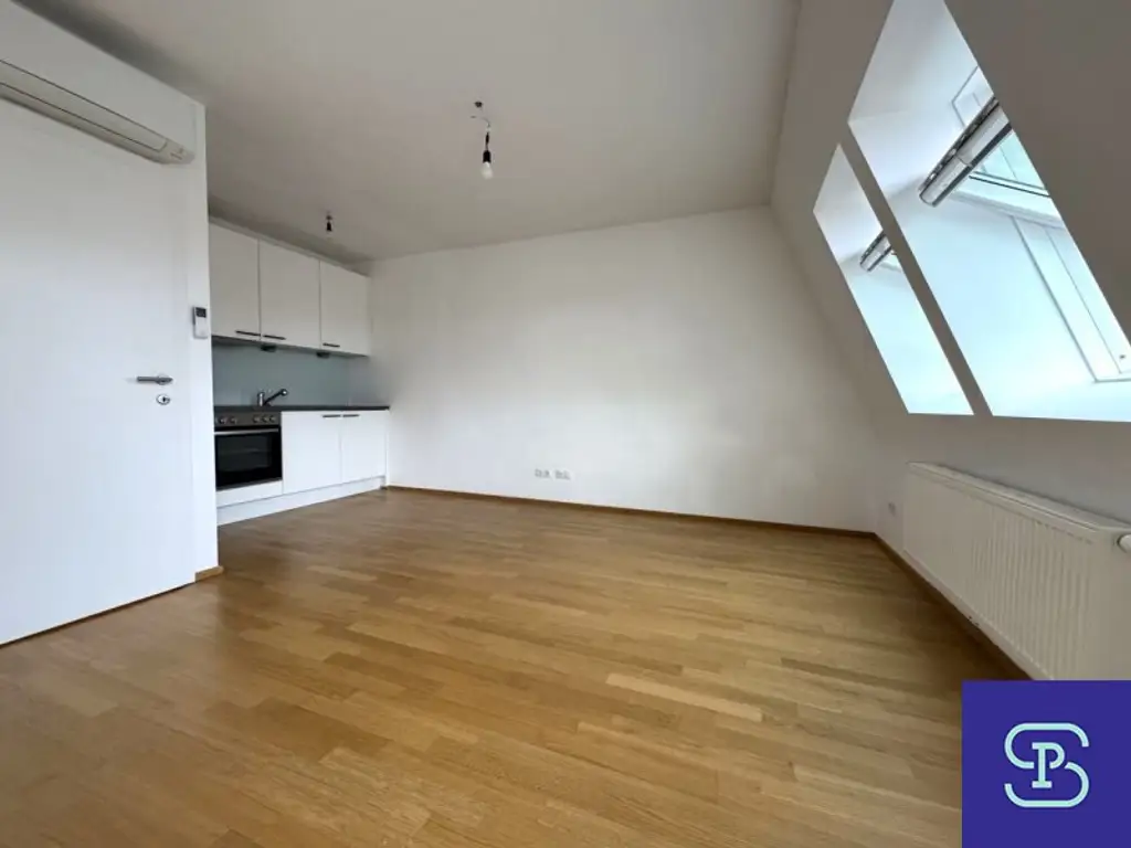 Provisionsfrei: Klimatisierte 35m² DG-Wohnung + 9m² Terrasse mit Einbauküche - 1100 Wien