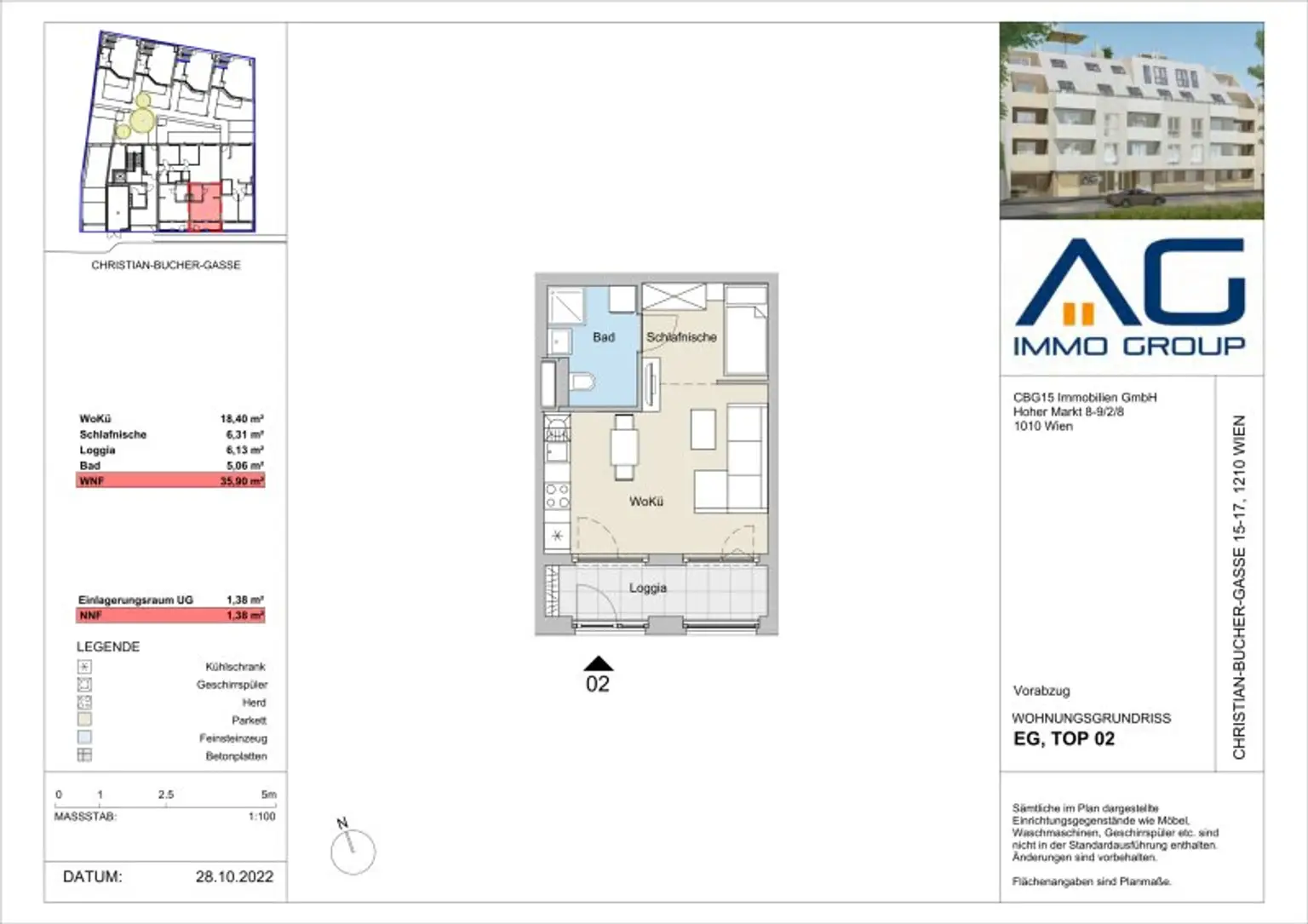Kuschel & Modern - 1-Zimmer Wohnung in einem Neubauprojekt - Erdwärme - in unter 10 Minuten nach Floridsdorf