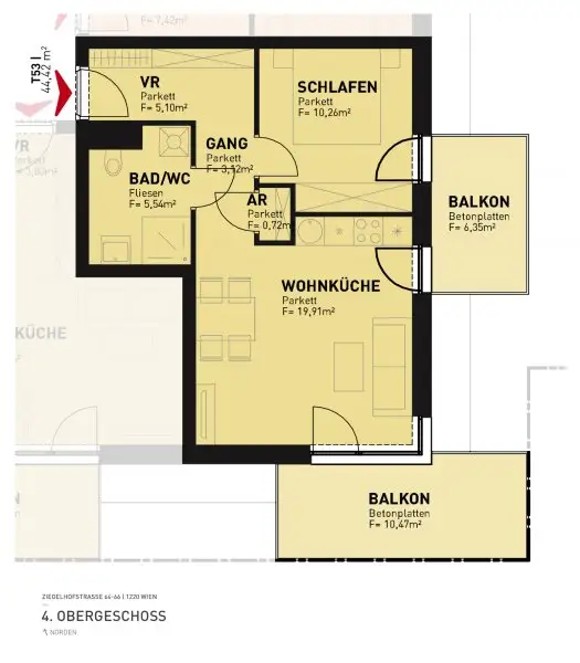 Grundriss: Ziegelhofstraße 64-66