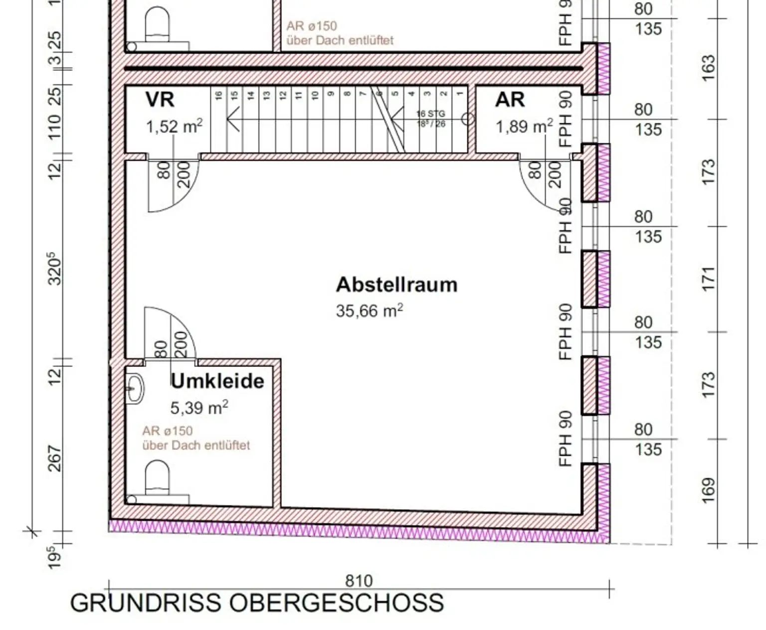 Plan Abstellraum / Büro