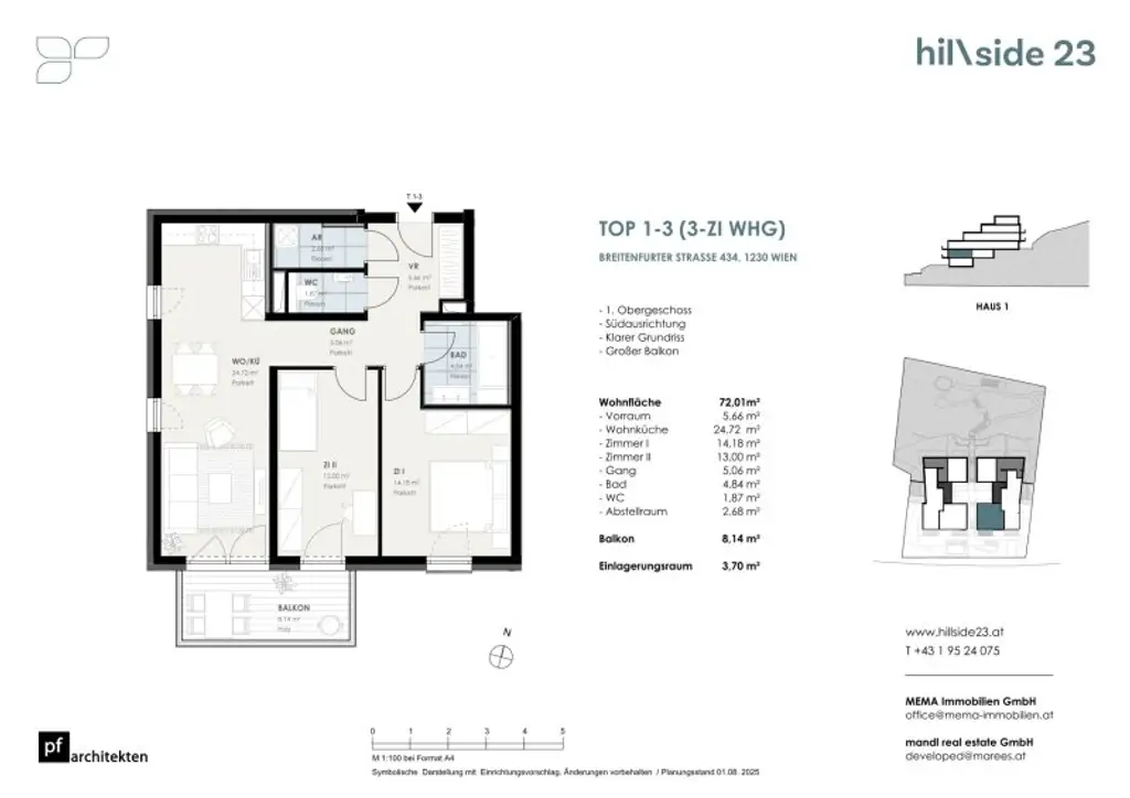 Hochwertige 3-Zimmer-Wohnung mit Balkon zu verkaufen!