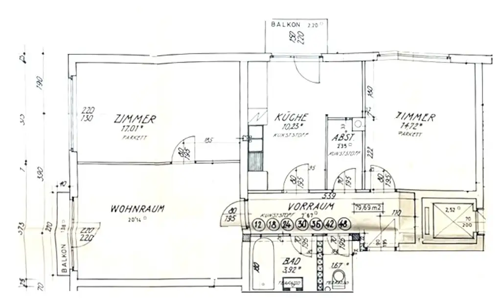 Plan Wohnung Top 18