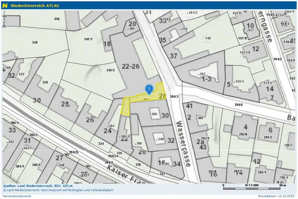" Seltene Gelegenheit: Baugrund im Herzen von Baden bei Wien "