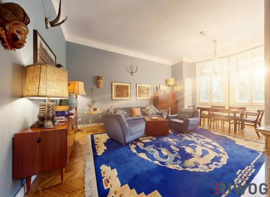 Wohnung mit touristischer Widmung nahe Schloss Schönbrunn | Prunkvolles 4-Zimmer Altbauapartment mit Loggia I 360° Rundgang