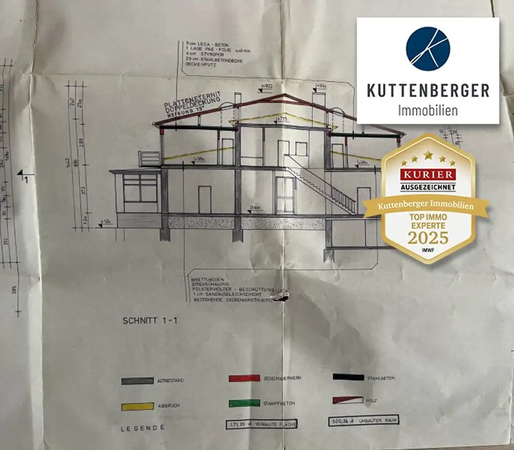 Historisches Herrenhaus im Villenviertel von Baden: ca.450m² WF mit Grundfläche von 1873qm und 17 Zimmern zum Sanieren! (V2 & Schut