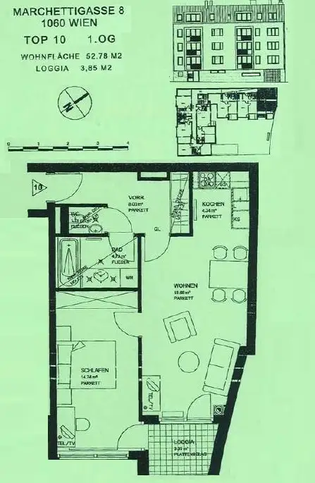 Moderne 2-Zimmer-Wohnung mit Loggia und optimaler Verkehrsanbindung!