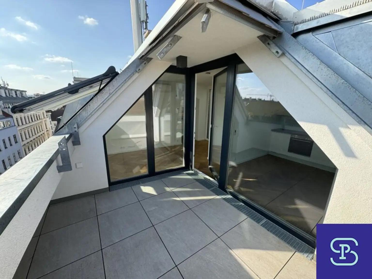 Provisionsfrei: Klimatisierte 73m² DG-Wohnung + 10,2m² Terrasse Nähe Karmelitermarkt - 1020 Wien