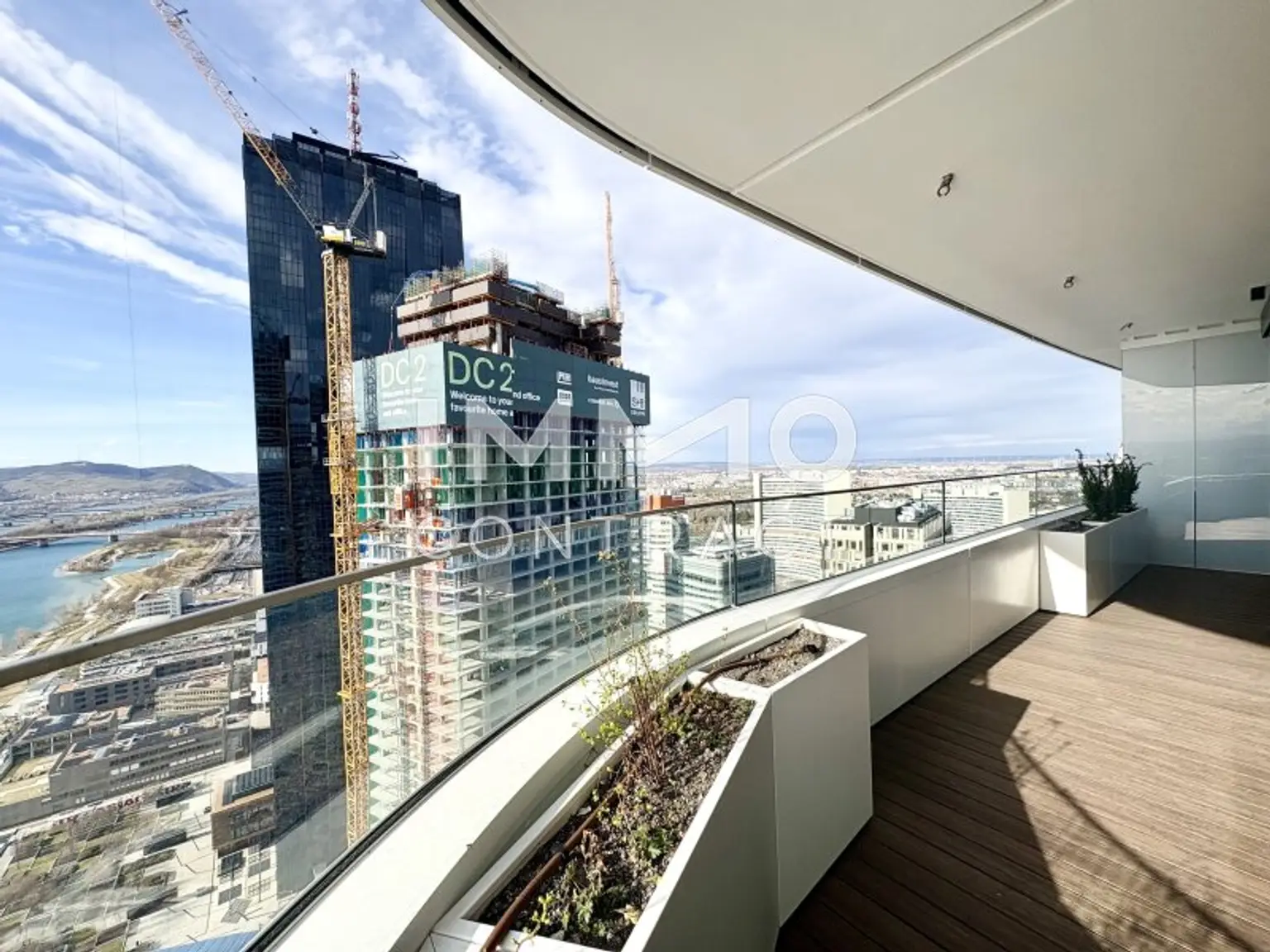 Balkon Richtung Uno-City