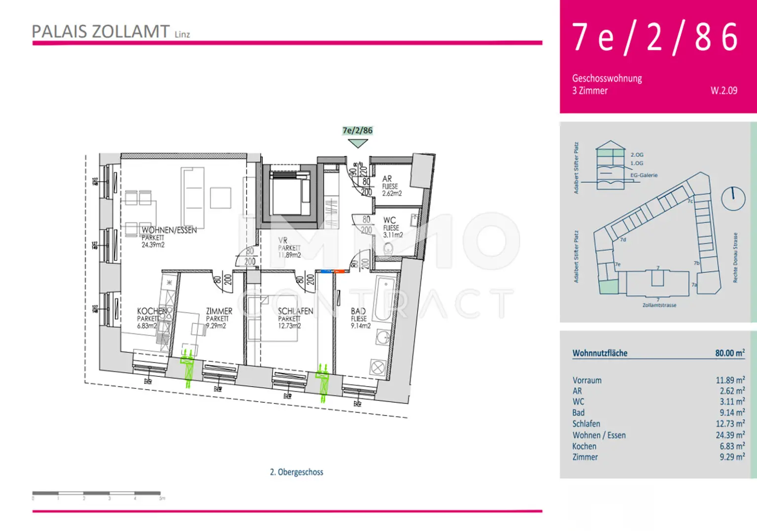 Ideale  3 Zimmer  Wohnung  in der Zollamtstraße 7  zu vermieten