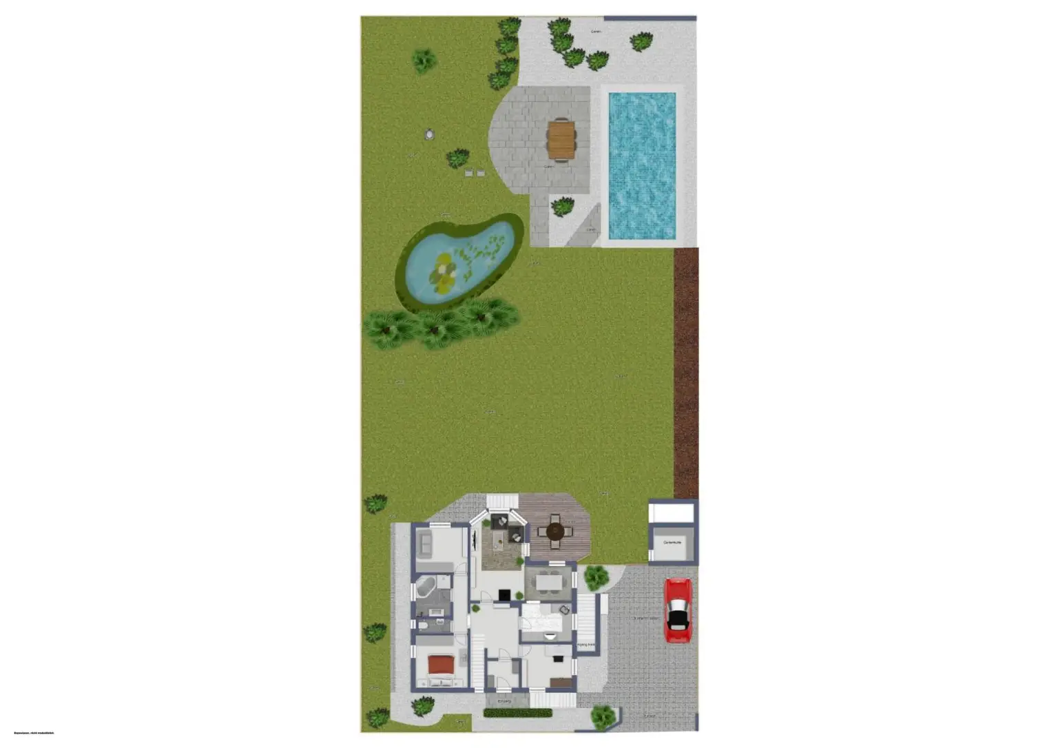 Charmanter Bungalow mit großem Garten, Photovoltaik & Teichanlage
