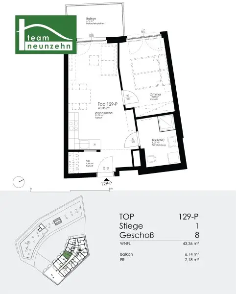 Lichtdurchflutete 2-Zimmer Wohnung in 1220 Wien - ab 01.12.2025 verfügbar!