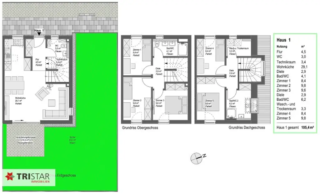 NEU • FAMILIENTRAUM • 4 HÄUSER • GARTEN • TERRASSE • PKW-STELLPLÄTZE • NÄHE LOBAU • LUFTWÄRMEPUMPE • 1220 WIEN
