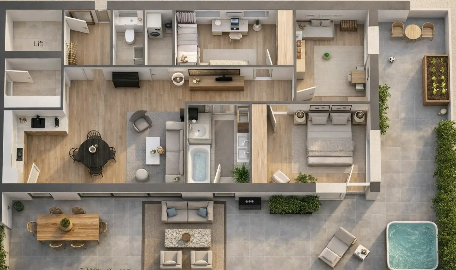 Realistische Wohnung 1