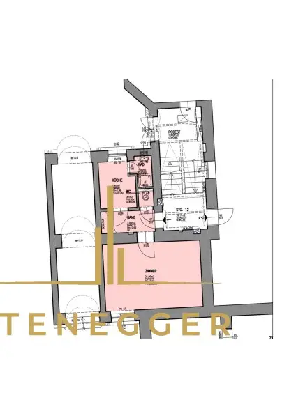 Unbefristet: 1 Zimmer Altbauwohnung mit separater Küche