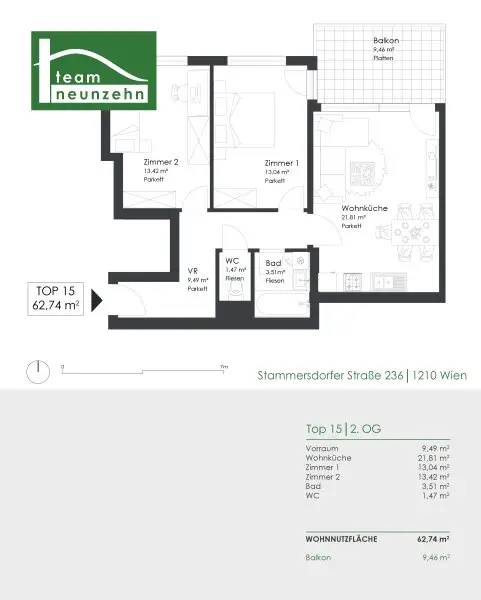 Charmante 3-Zimmer Wohnung inkl. Einbauküche und Balkon - ab 01.12.2025 beziehbar. - WOHNTRAUM