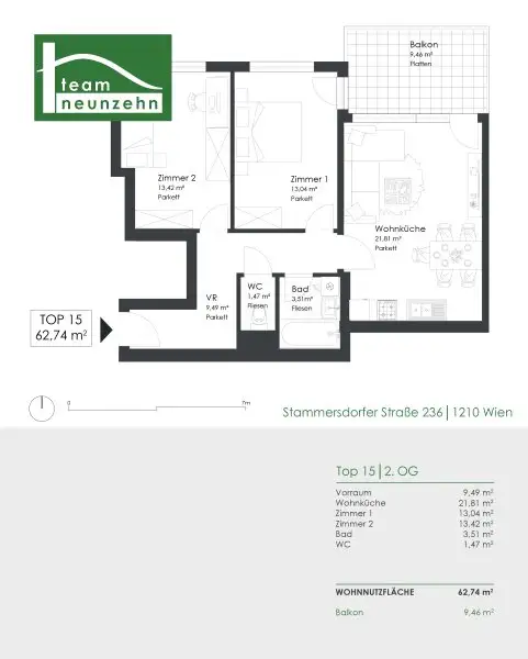 Charmante 3-Zimmer Wohnung inkl. Einbauküche und Balkon - ab 01.12.2025 beziehbar. - WOHNTRAUM