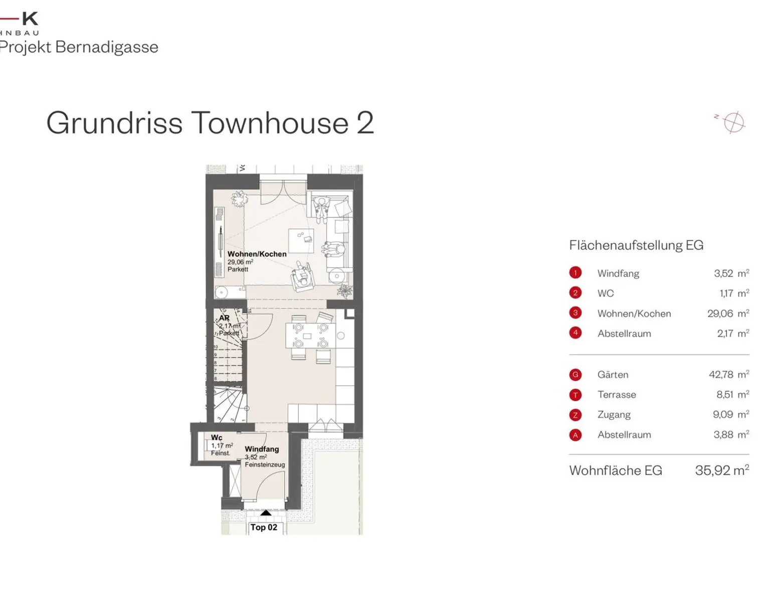 Townhouse mit Garten in Nonntal