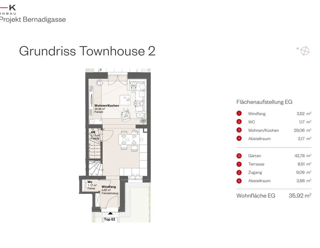 Townhouse mit Garten in Nonntal