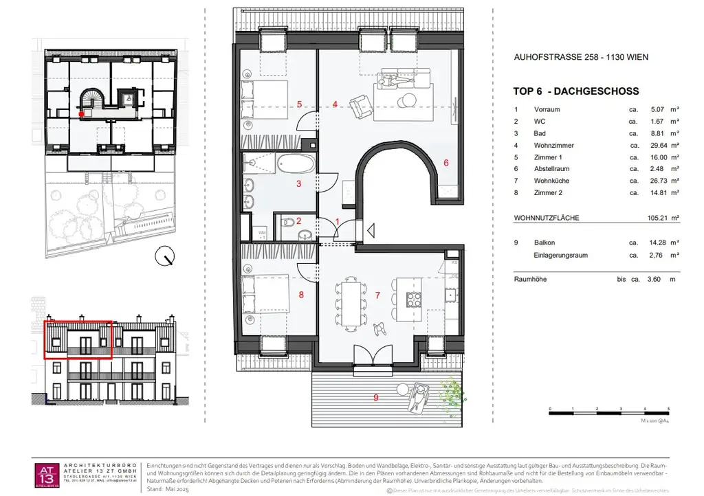 Penthousewohnung der Extraklasse: 4-Zimmer-Luxusresidenz mit 3,60m Raumhöhe und Balkon