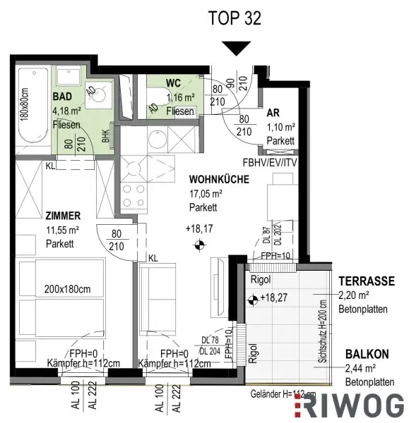 DG-ERSTBEZUG | Atemberaubender Fernblick | Dachterrasse | ca. 3 m Raumhöhe | Fernwärme & Klimaanlage | TG-Stellplatz optional | Nachhaltiges Wohnbauprojekt