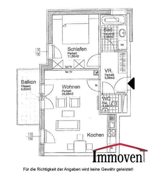 Ruhe wie am Stadtrand - 2-Zimmerwohnung mit Balkon