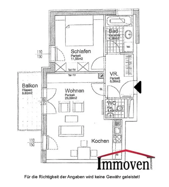 Ruhe wie am Stadtrand - 2-Zimmerwohnung mit Balkon