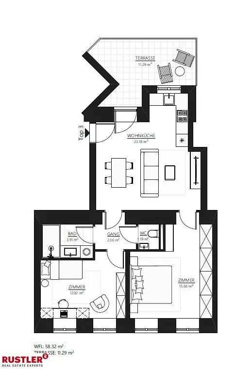 Altbaurenaissance - 3 Zimmer Wohnung EG mit Terrasse - Nähe Kutschkermarkt