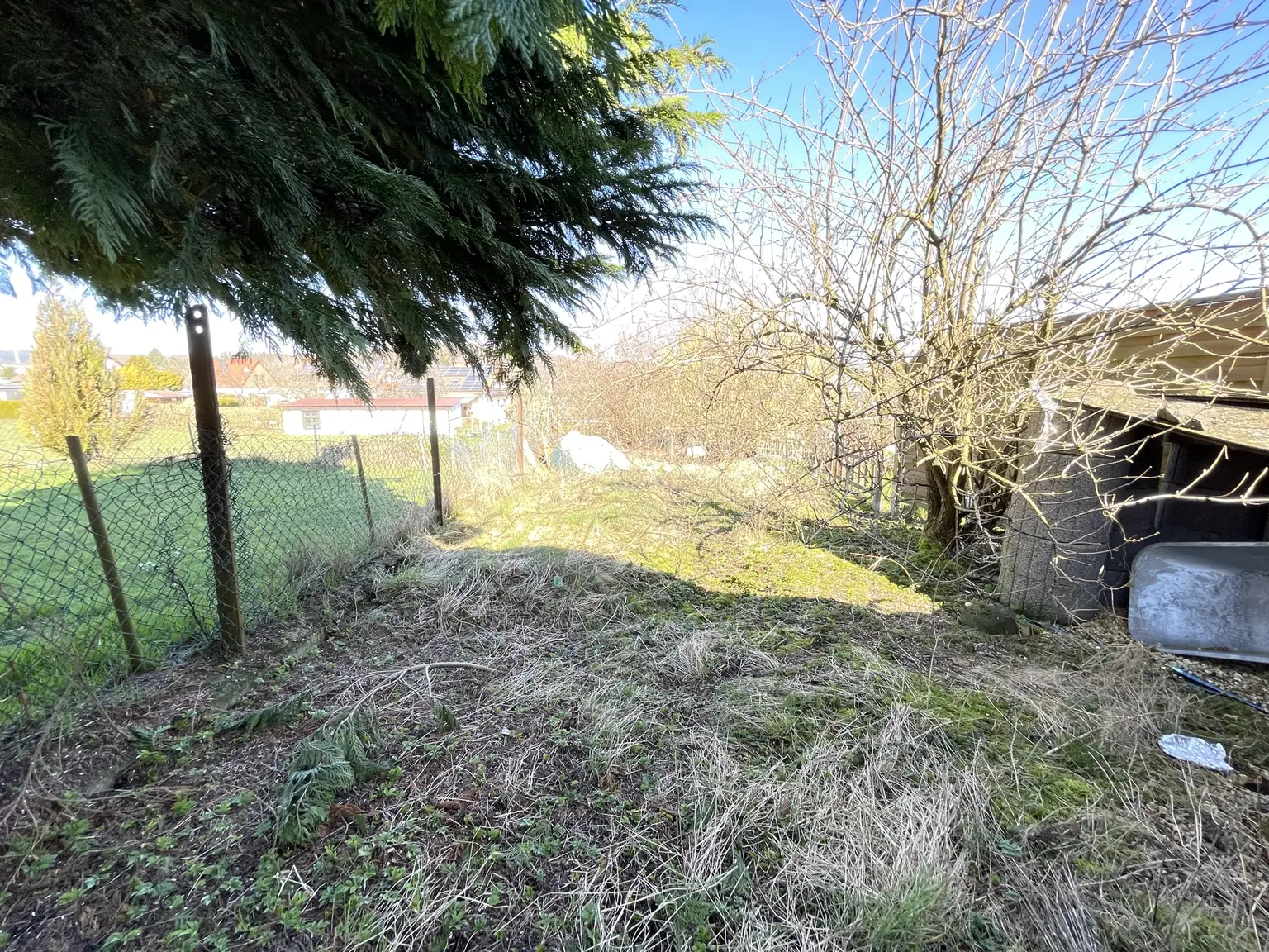 Blick aufs Grundstück