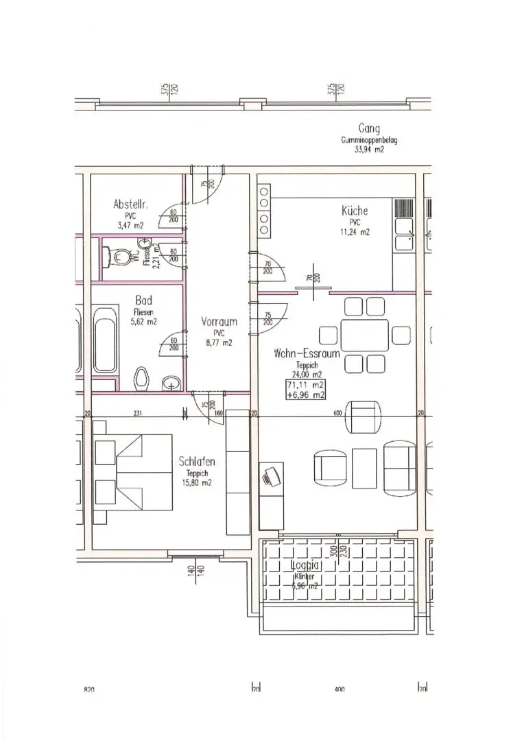 großzügige, attraktive 2 Zimmer-Wohnung