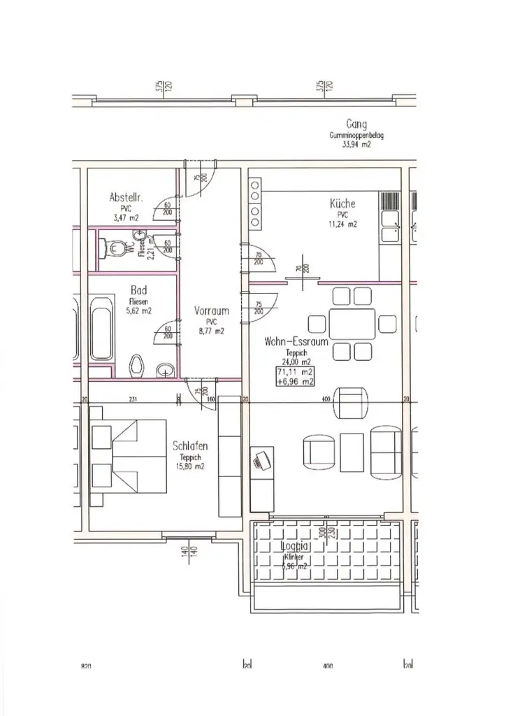 großzügige, attraktive 2 Zimmer-Wohnung
