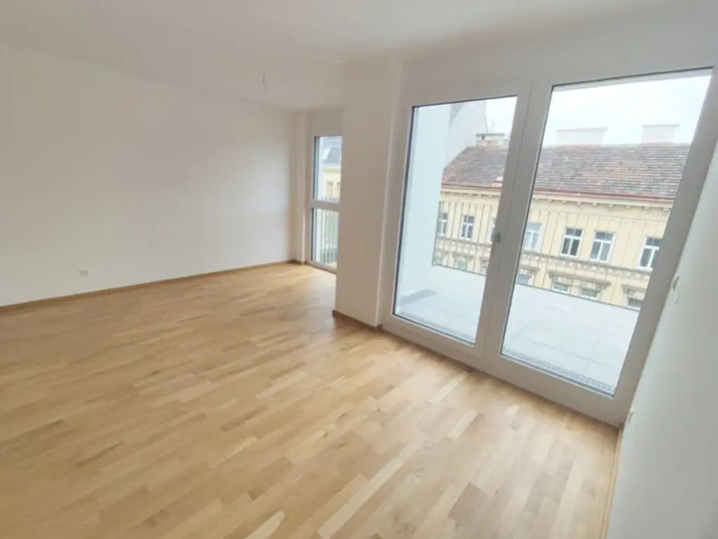 Modern wohnen in Meidling! Neubau 2-Zimmer-Erstbezug mit Balkon im 5. Liftstock - Top62