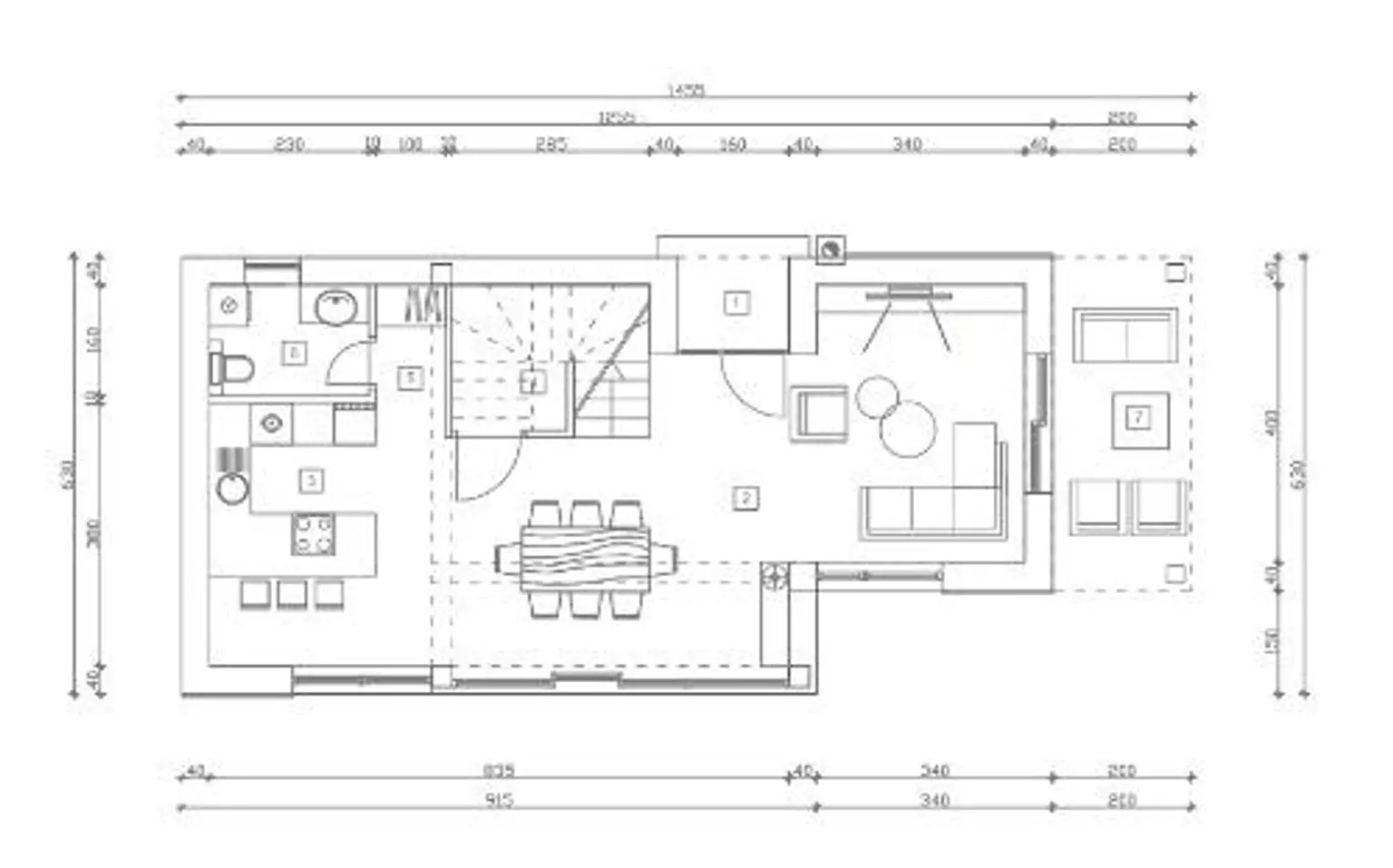 Plan Erdgeschoss_Haus 1 Entwurf