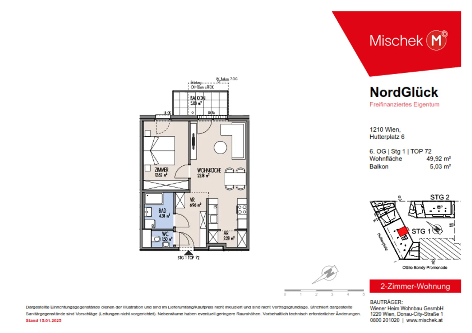 Provisionsfrei! Erstbezug: Moderne 2-Zimmer-Wohnung mit Balkon