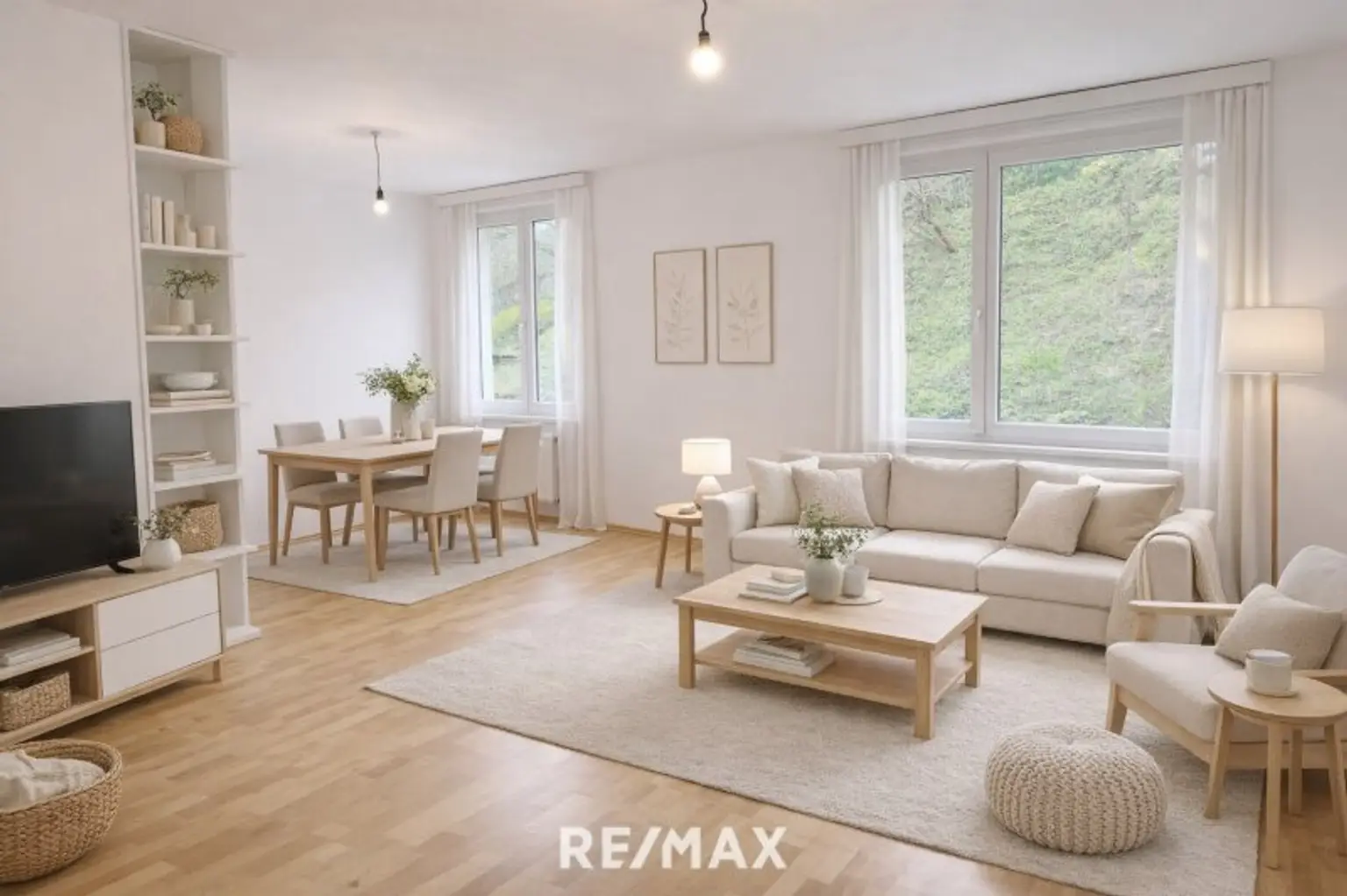 Virtuelles Staging – Möblierung dient nur zur Illustration