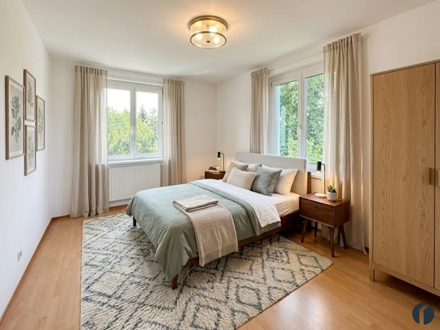 Einrichtungsbeispiel Schlafzimmer (KI-generiert)