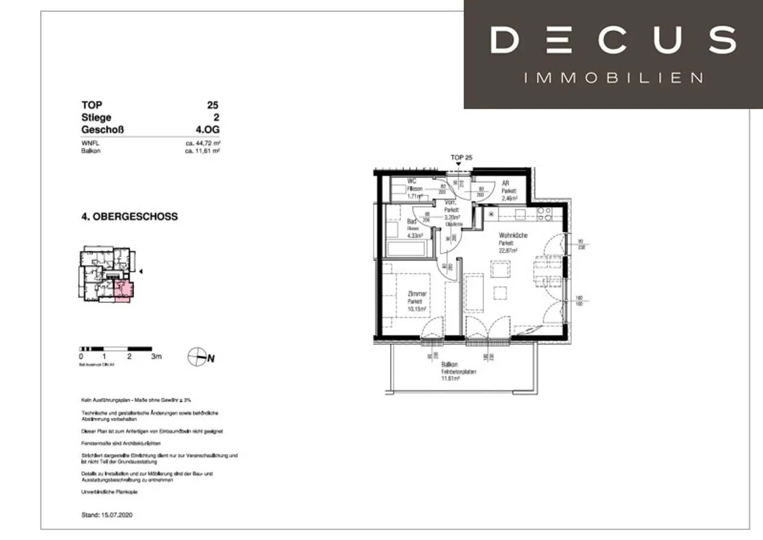 / NEUBAU / AB JÄNNER / RICHTUNG OSTEN / NIEDRIGENERGIEHAUS / ZWEI ZIMMER / 4. STOCK / 12 QM BALKON