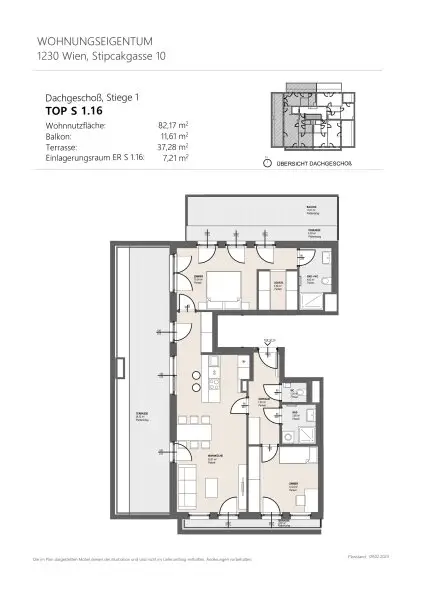 Traumhafte Dachgeschosswohnung in 1230 Wien – Erstbezug mit Balkon und Terrassen!
