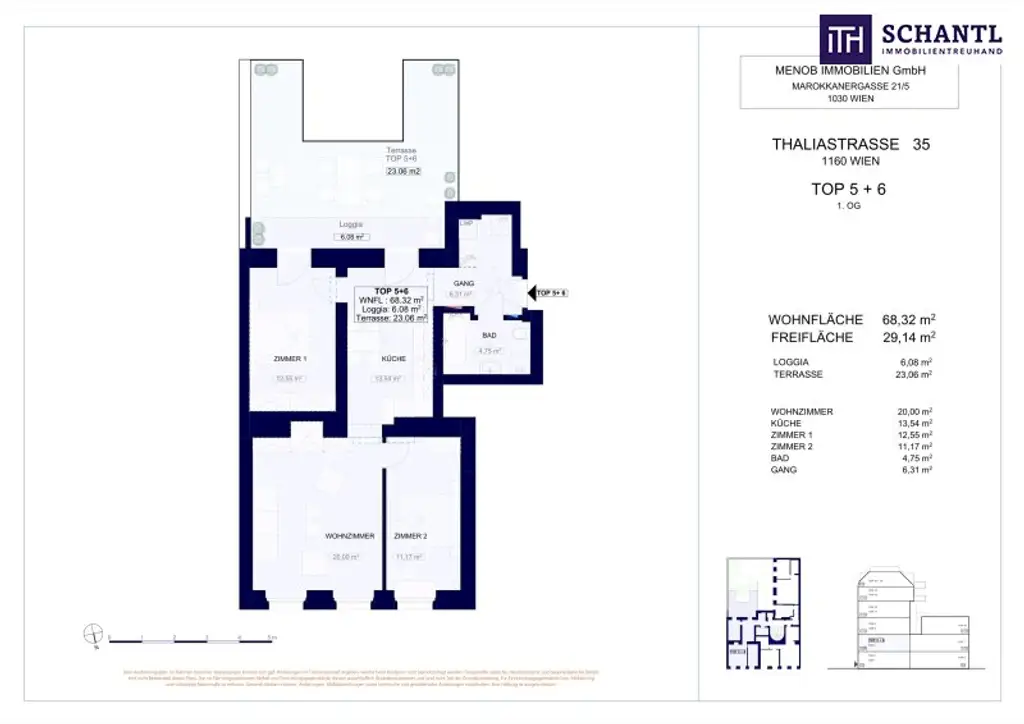 ***Altbau trifft Dachgarten – Stilvolle 3-Zimmer-Wohnung mit großer Terrasse  – hochwertiger Sanierung + Klimaanlage & Luftwärmepumpe***