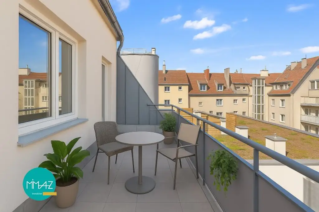 SONNIGE AUSSICHTEN! ERSTBEZUG mit STYLE! Dachterrassen-Glück & 3 Zimmer im 5. Liftstock - DÖBLING DELUXE!
