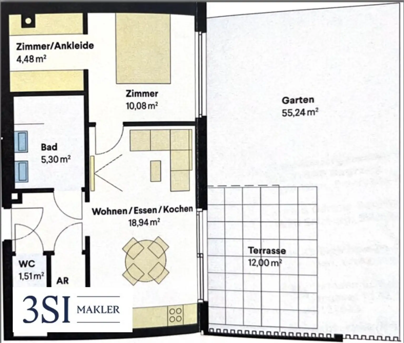 Ruhige 2-Zimmer-Gartenwohnung - mit Gemeinschaftspool - fußläufig zur alten Donau