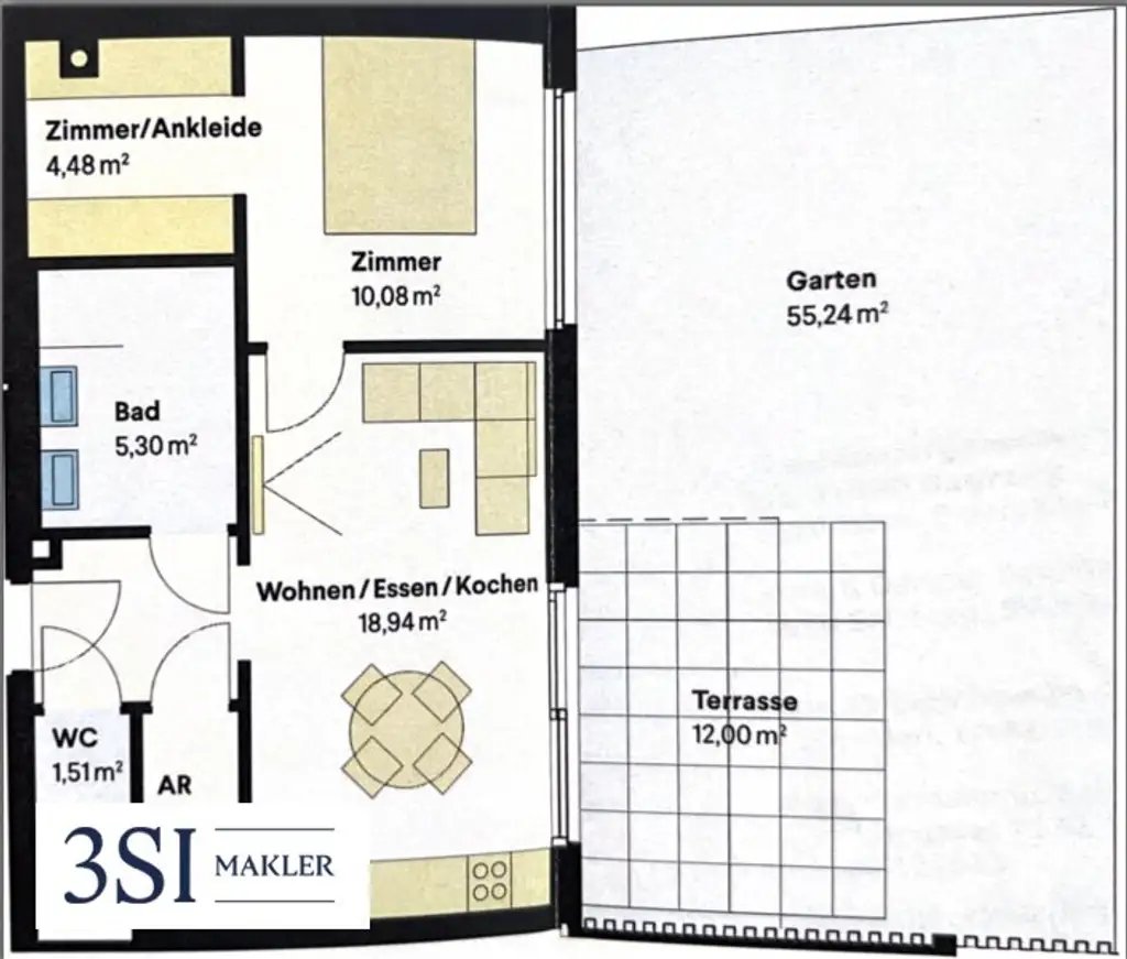 Ruhige 2-Zimmer-Gartenwohnung - mit Gemeinschaftspool - fußläufig zur alten Donau